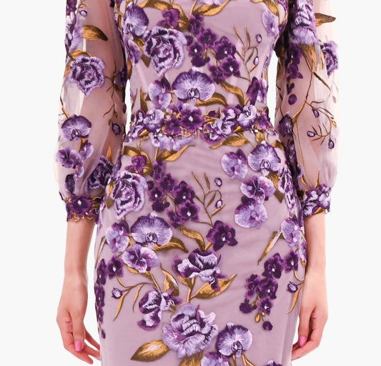 Bronix Botanicals Long Sleeve Midi Dress