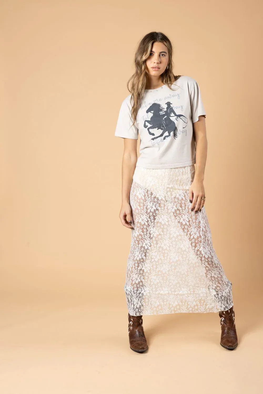 Take Me Away Weites bauchfreies T-Shirt