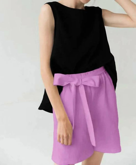 Women's High Waisted Linen Shorts