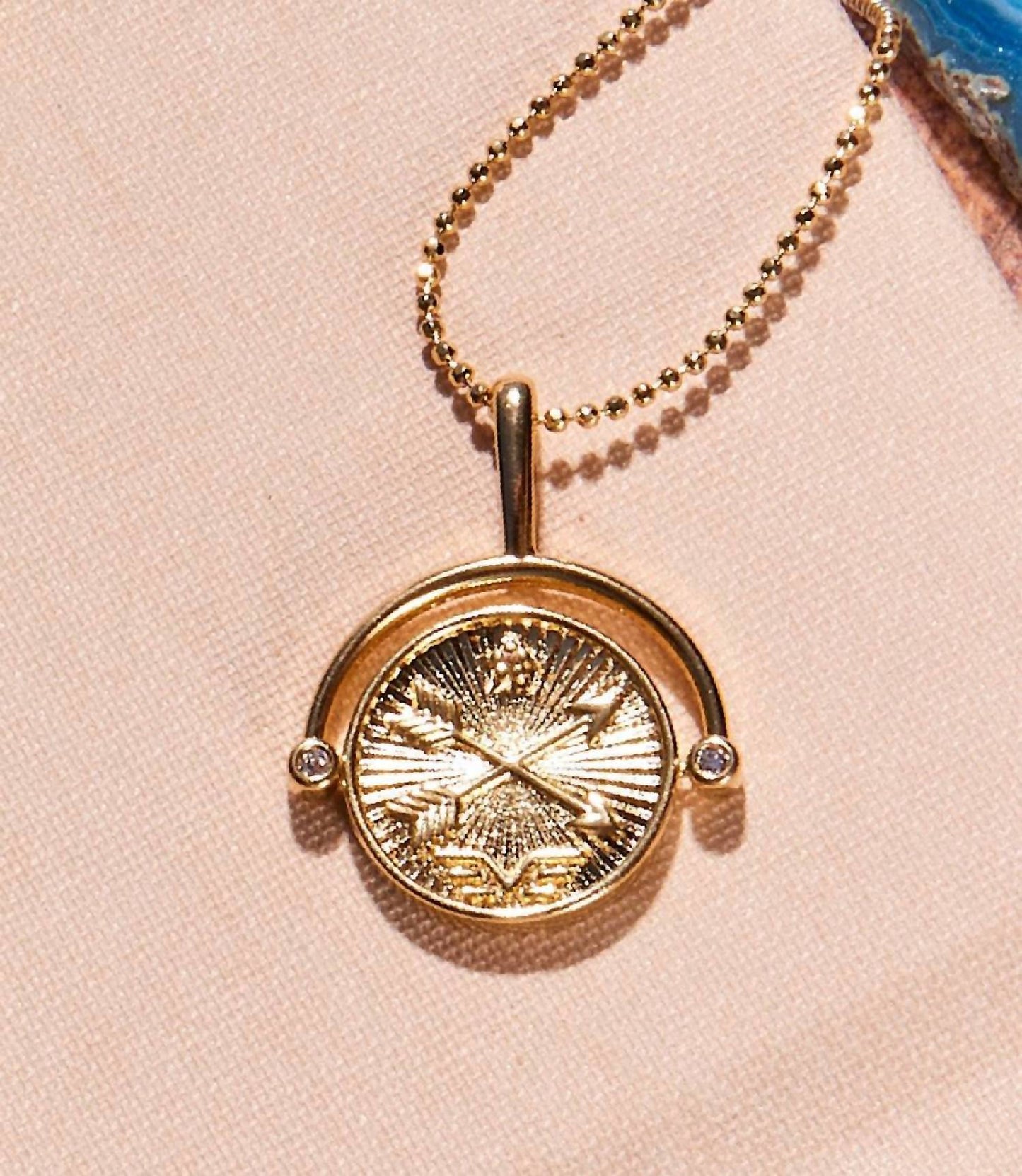 Women's Compass Swivel Pendant Necklace