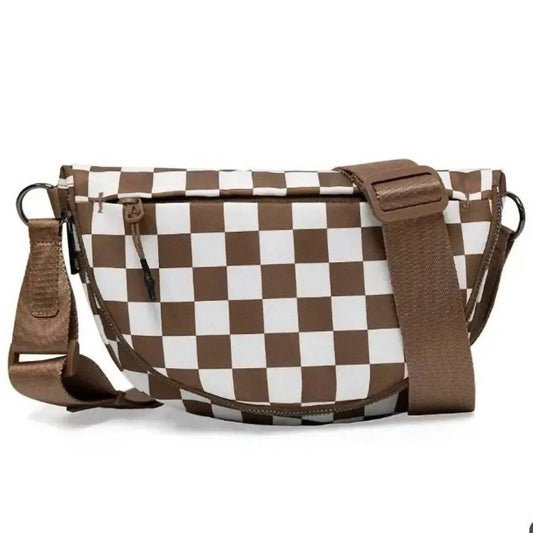 Karierte Nylon-Bauchtaschen für Damen
