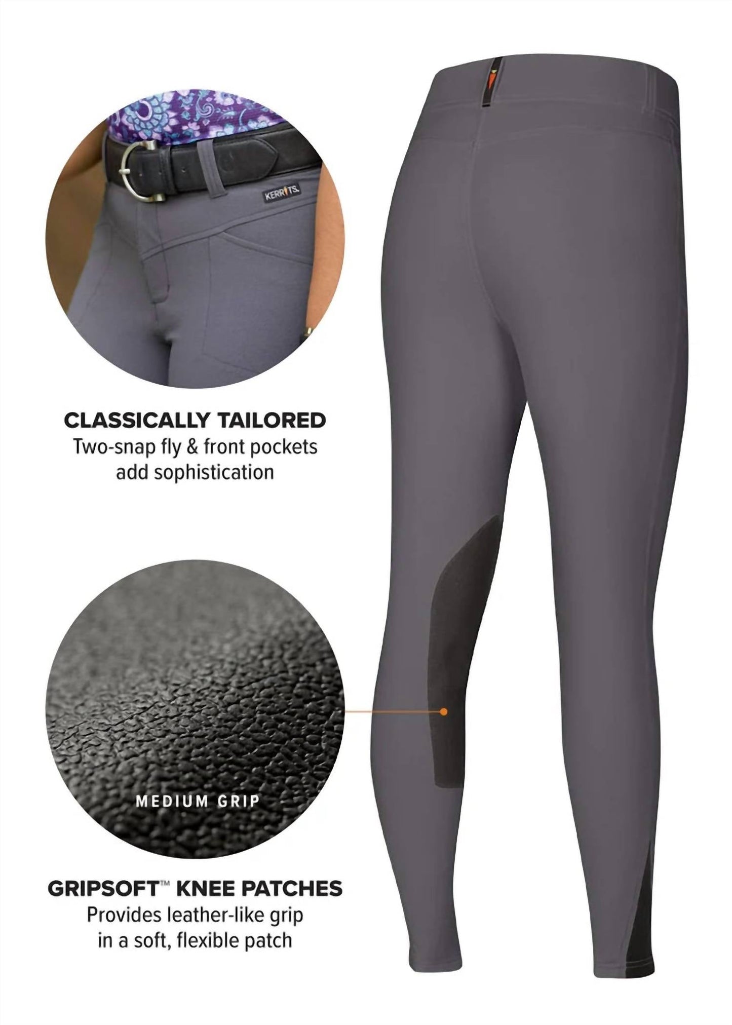 Damen Reithose Crossover II Kniebesatz