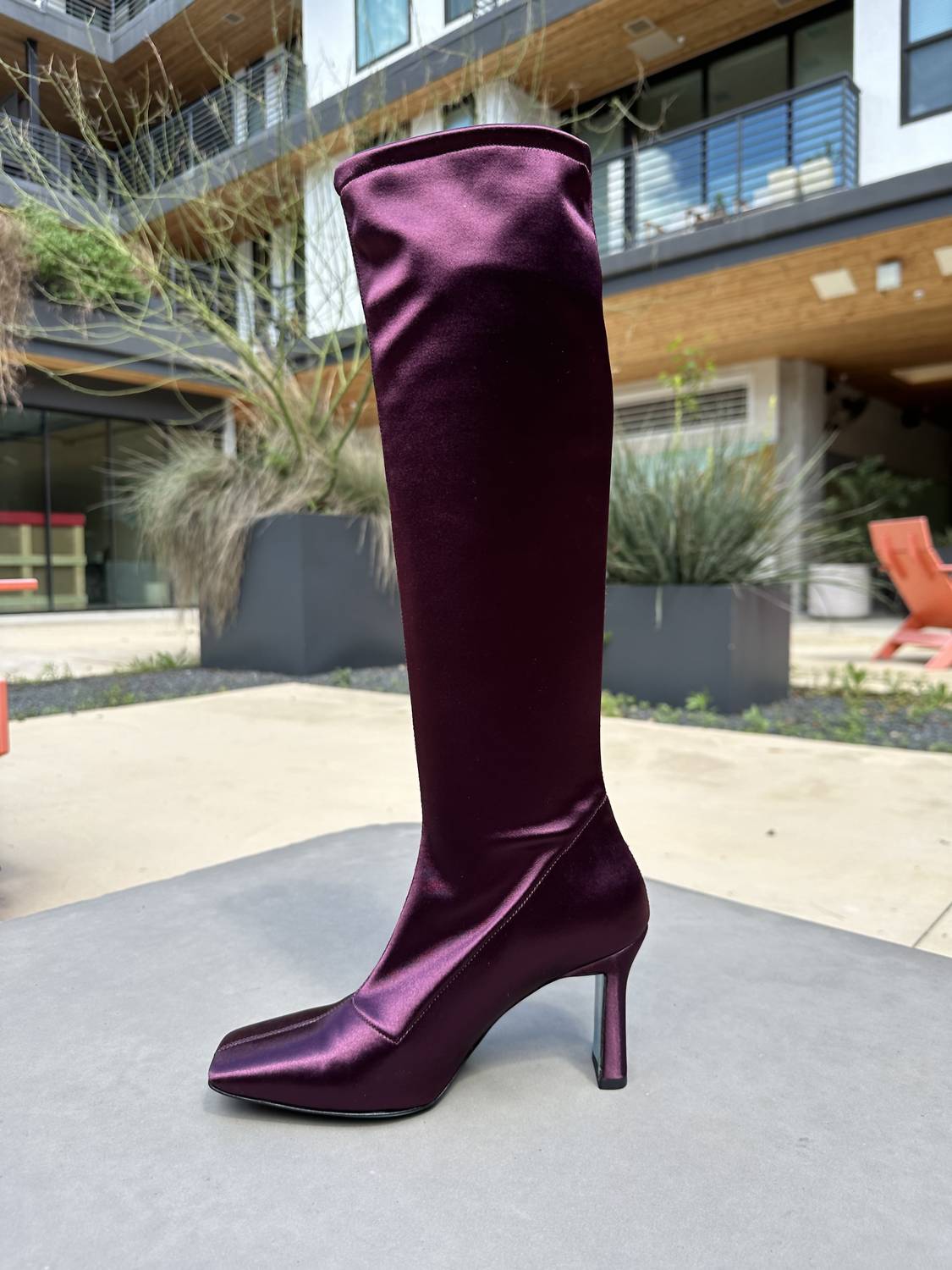 Damen-Leonida-Kniehohe Stiefel mit Absatz
