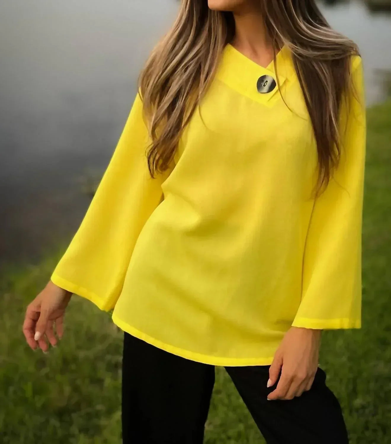 Georgia Leinen-Pullover-Top