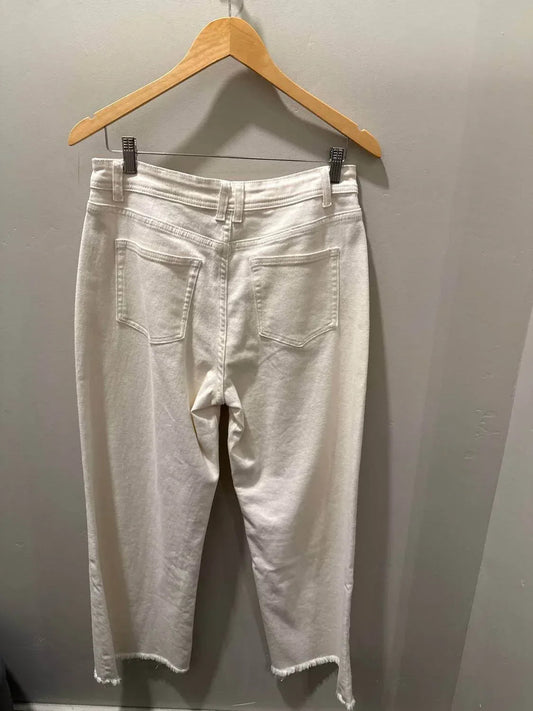 Women's Stretch High Rise Crop Wide Leg Jean