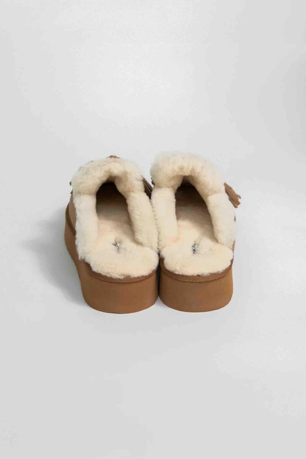 Women's Anita Suede And Sheepskin Mules