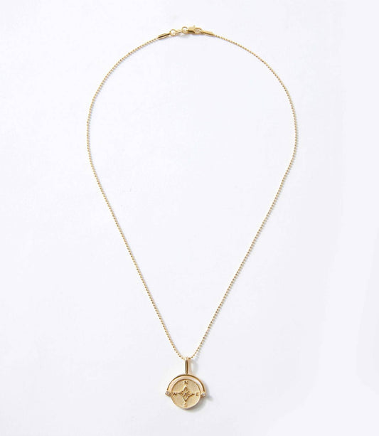 Women's Compass Swivel Pendant Necklace
