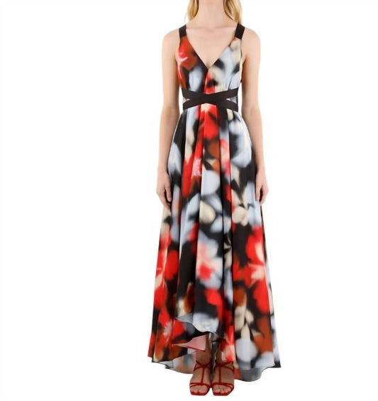 Alejandra Haze Maxi Dress With Cris Cross Tie