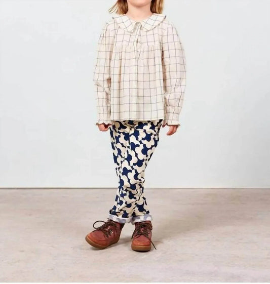 Emilie Crepe Check Blouse