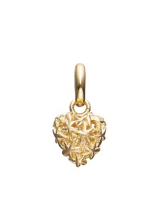 Women's Heart With Stars Dangle Charm Pendant