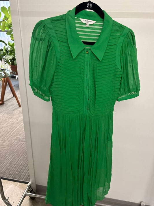 Women's Sheer Pleated Midi Dress
