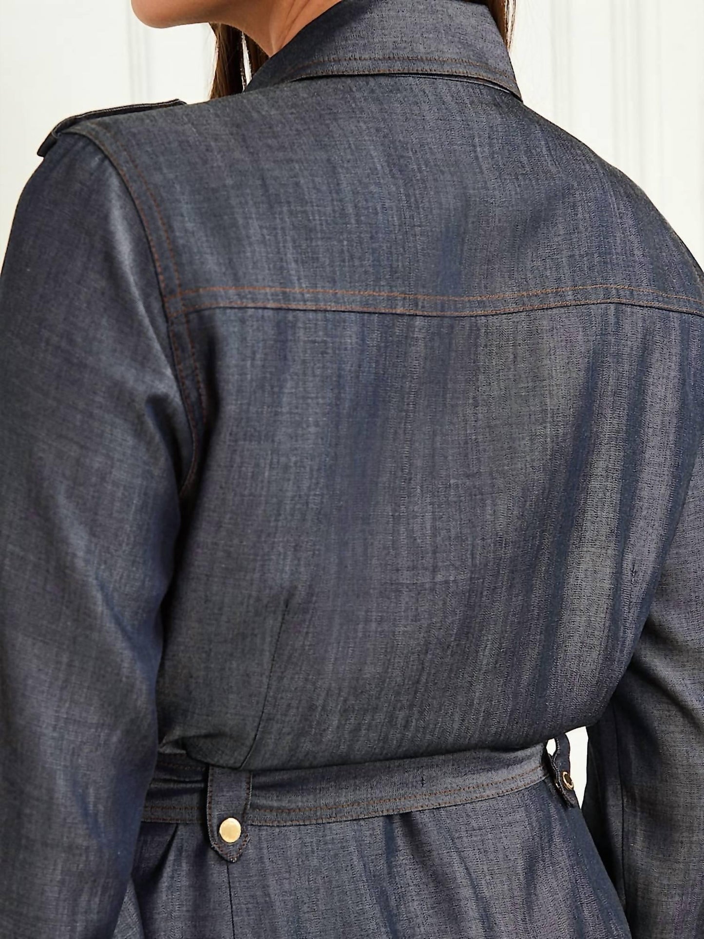 Carla Safari-Jeans-Midikleid