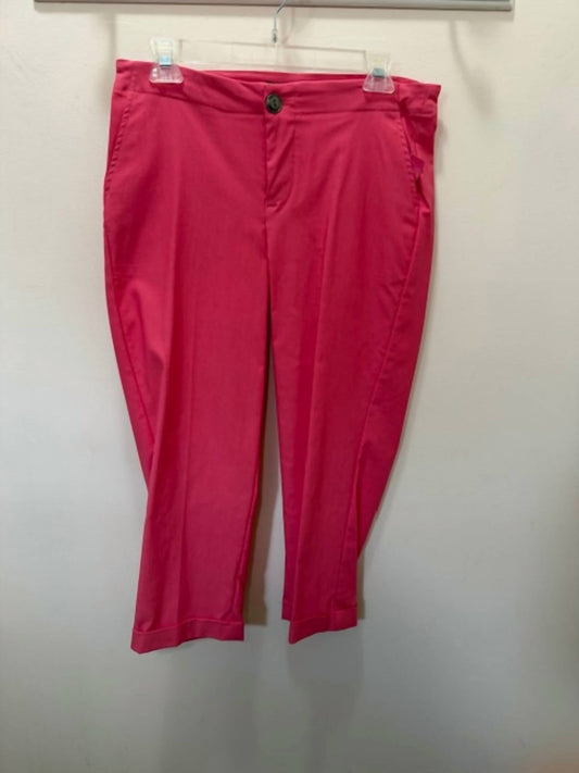 Women's Button Front Cuffed Crop Pant