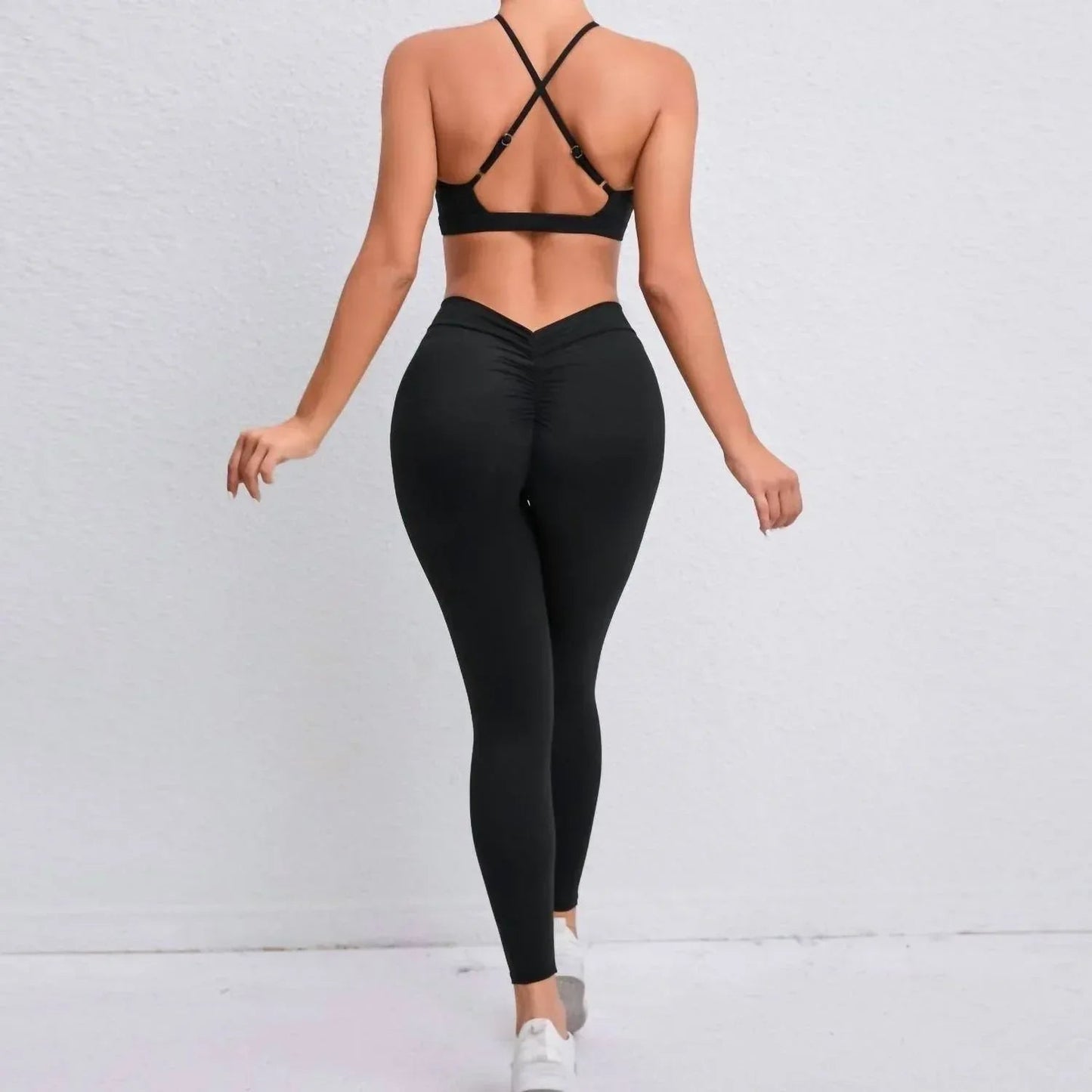 Leggings mit V-förmigem Rückenausschnitt zum Hineinschlüpfen