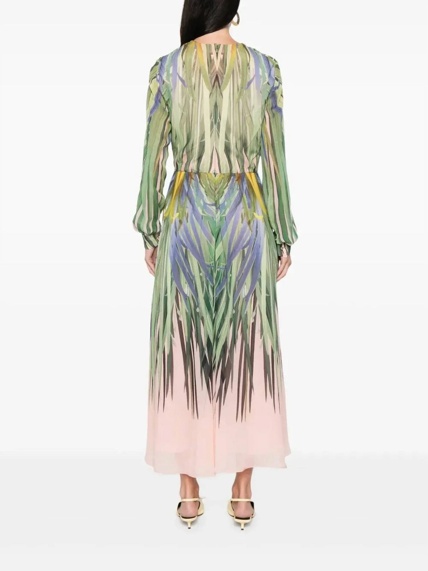 Bedrucktes Chiffon-Midikleid