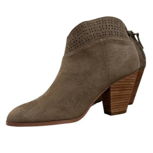 Women's Lazer Cut Topline Boho Chic Heeled Bootie