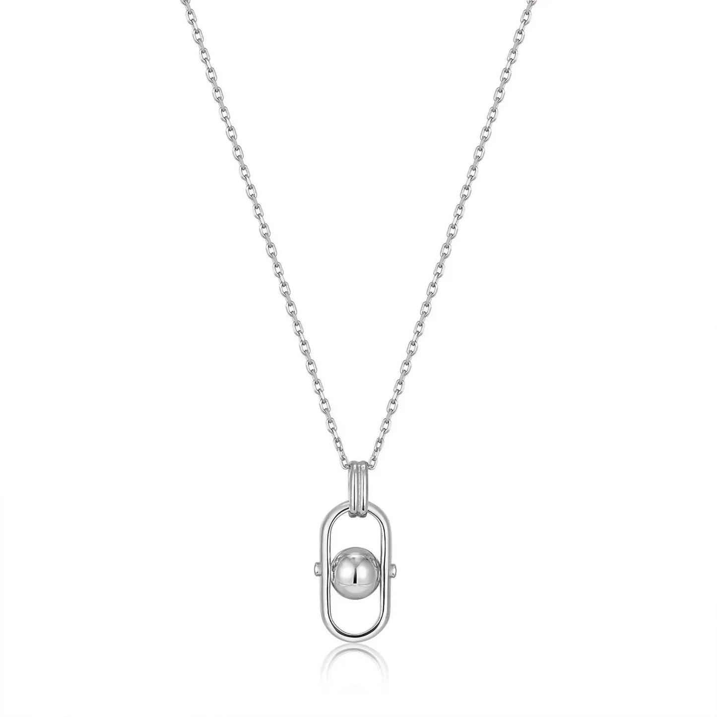 Women's Orb Link Drop Pendant Necklaces