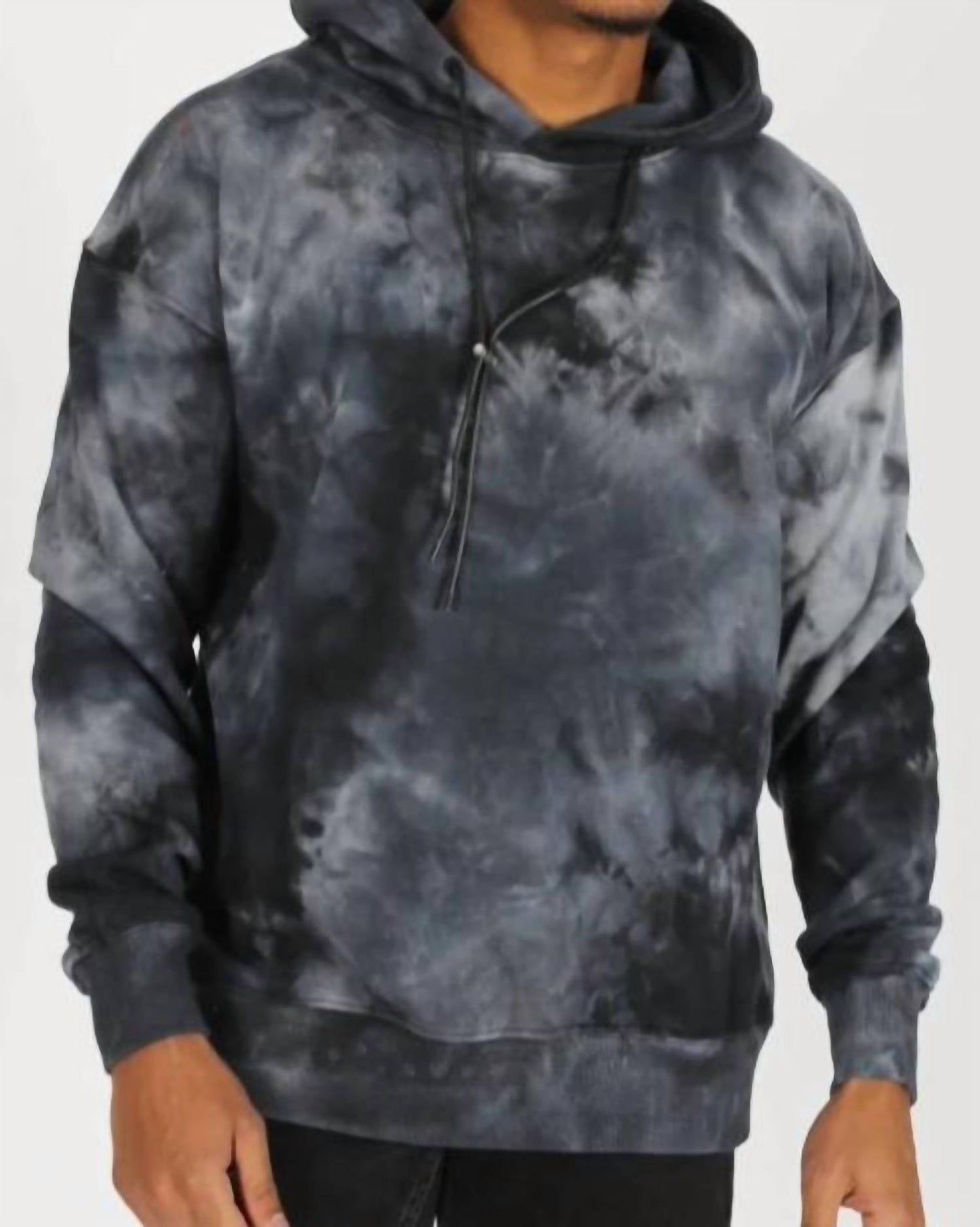 Herren-Kapuzenpullover mit Batikmuster