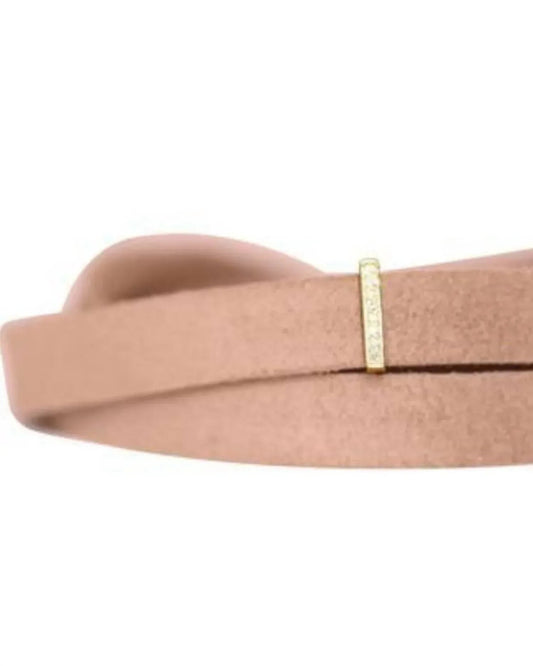 Women's Diamond Bar Suede Choker Necklace