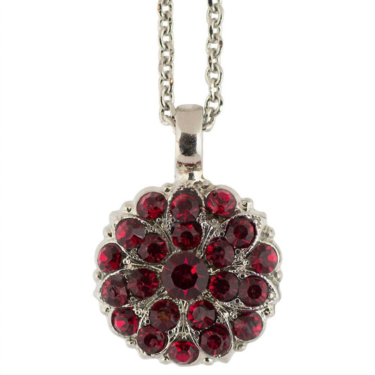 Women's Guardian Angel Garnet January Birthday Pendant