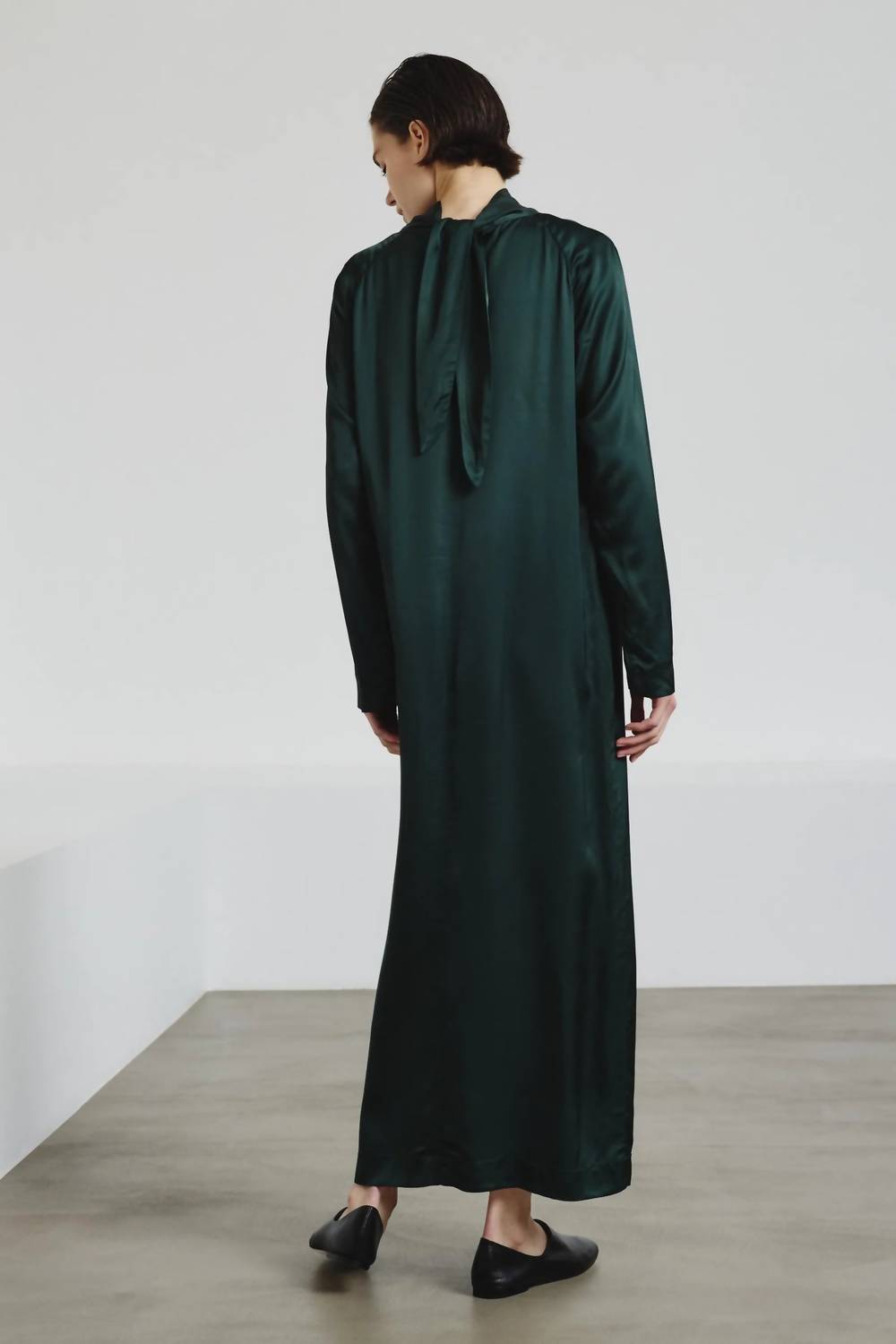 Satin-Maxikleid