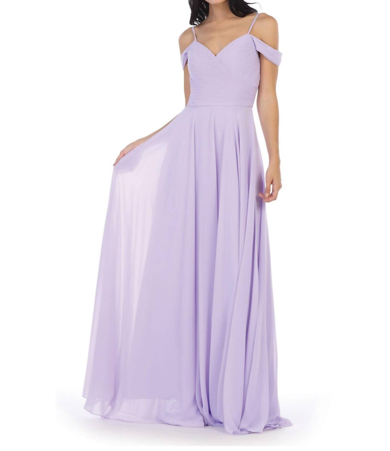 Schulterfreies Maxikleid