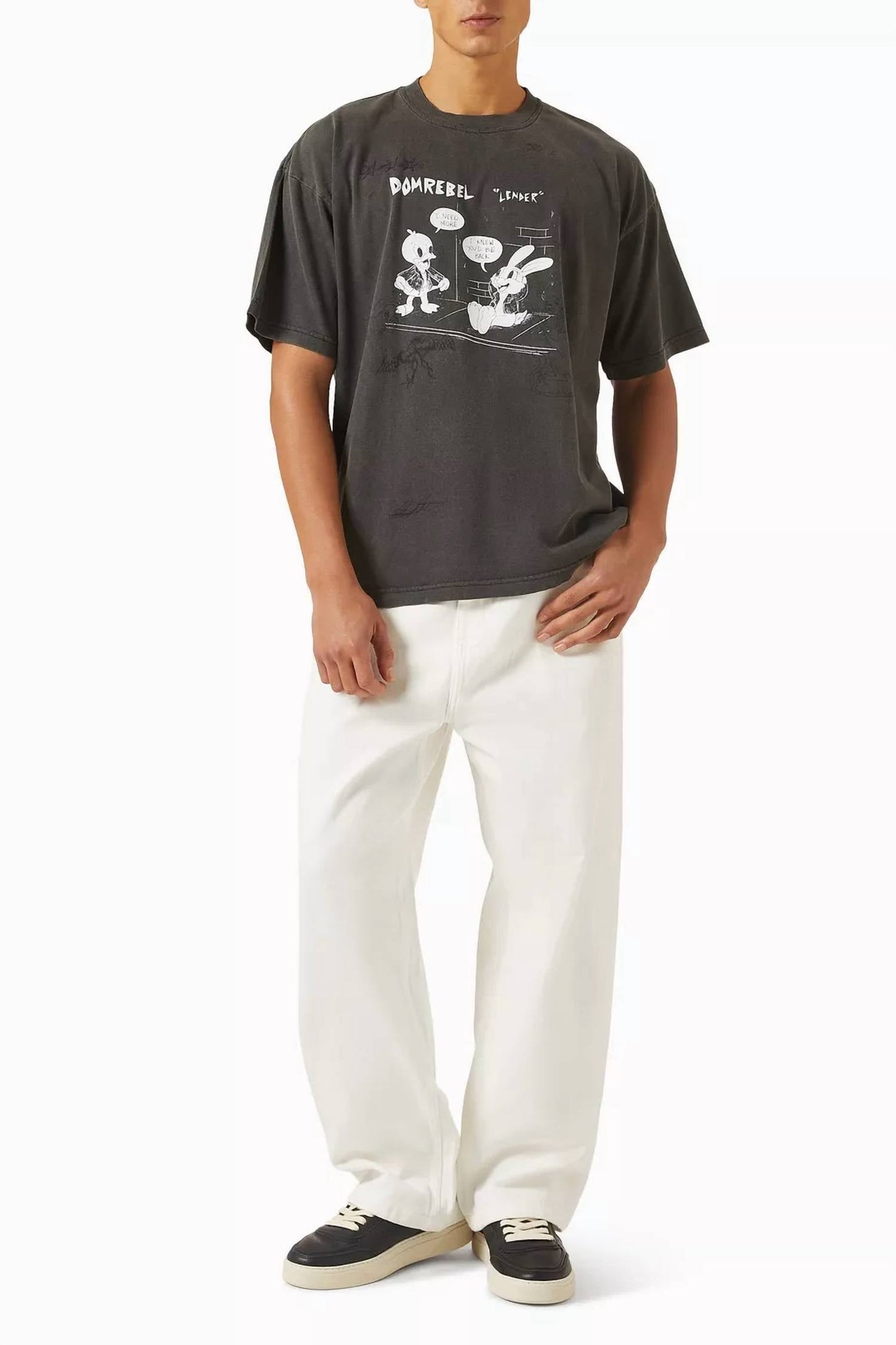Lender Grafik-Baumwoll-T-Shirt
