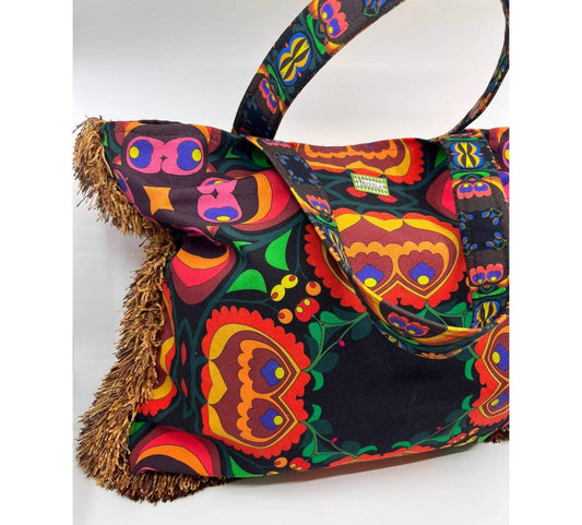 Women's Psychedelic Cotton Canvas Tote