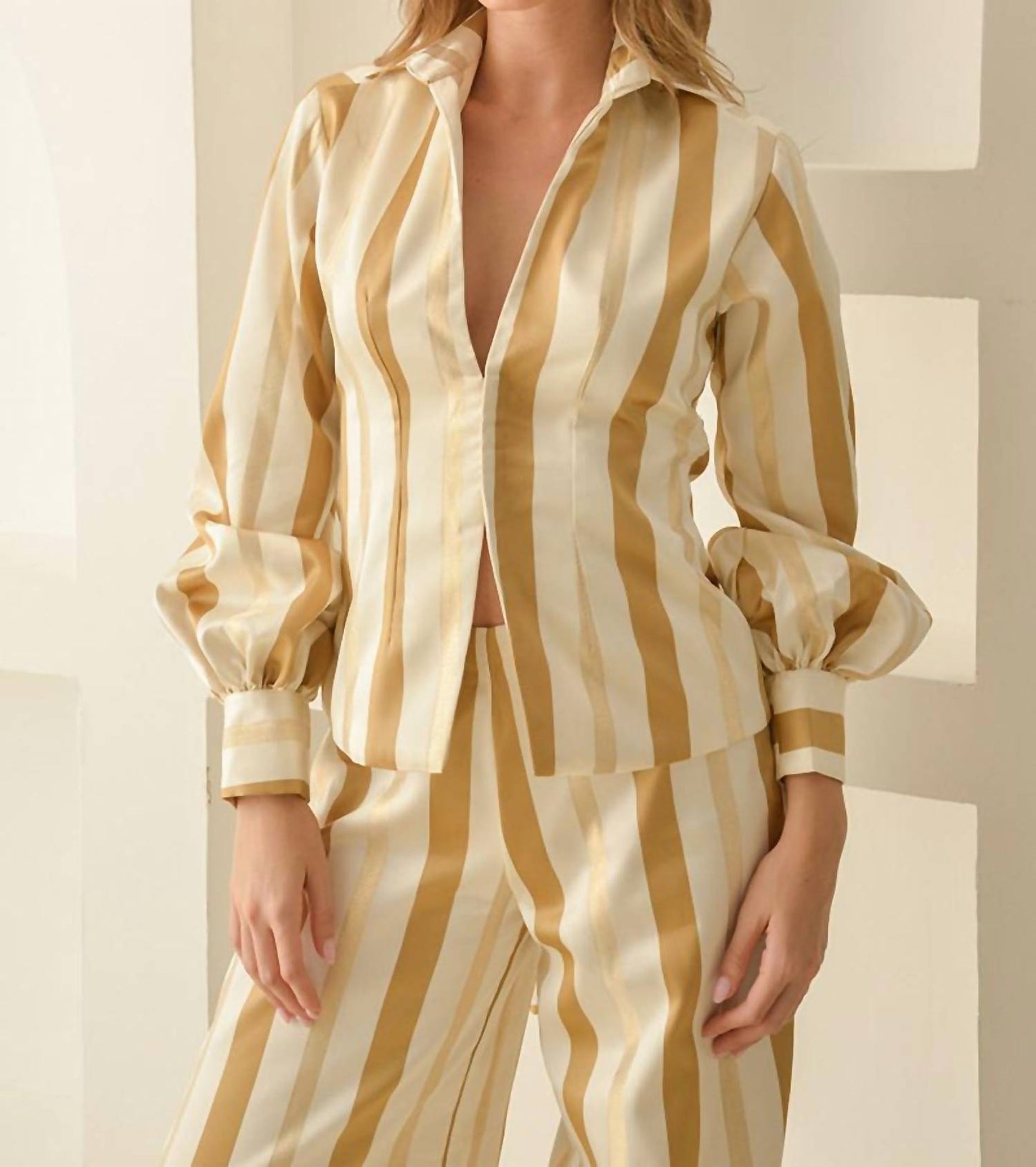 Regina Capri Stripes Suit Set