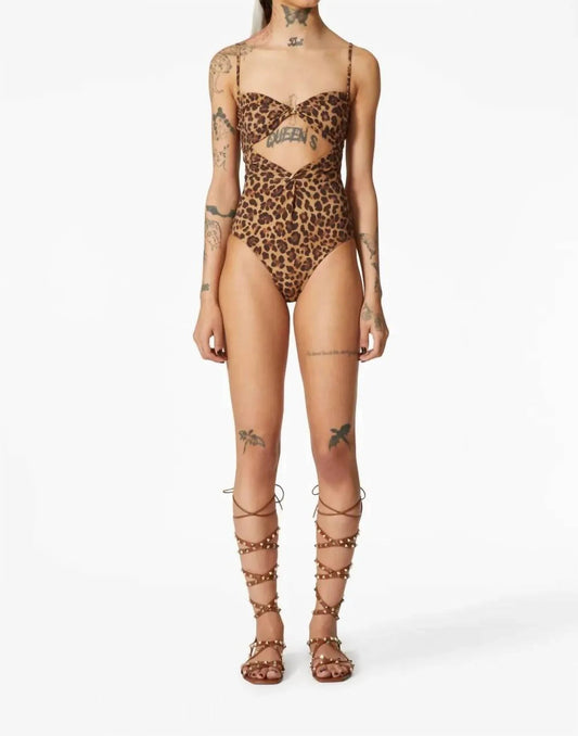 Animalier Leopard Cutout Swimsuit