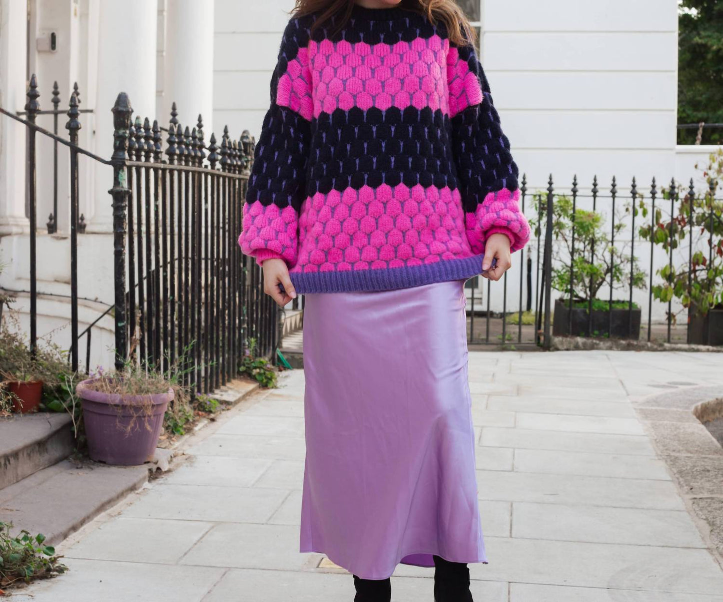 Marissa Stripe Bubble Stitch Pullover