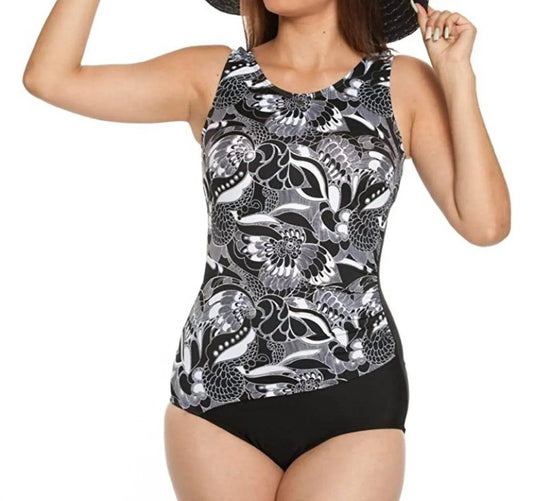 Dominica Printed Drape One Piece Swimsuit