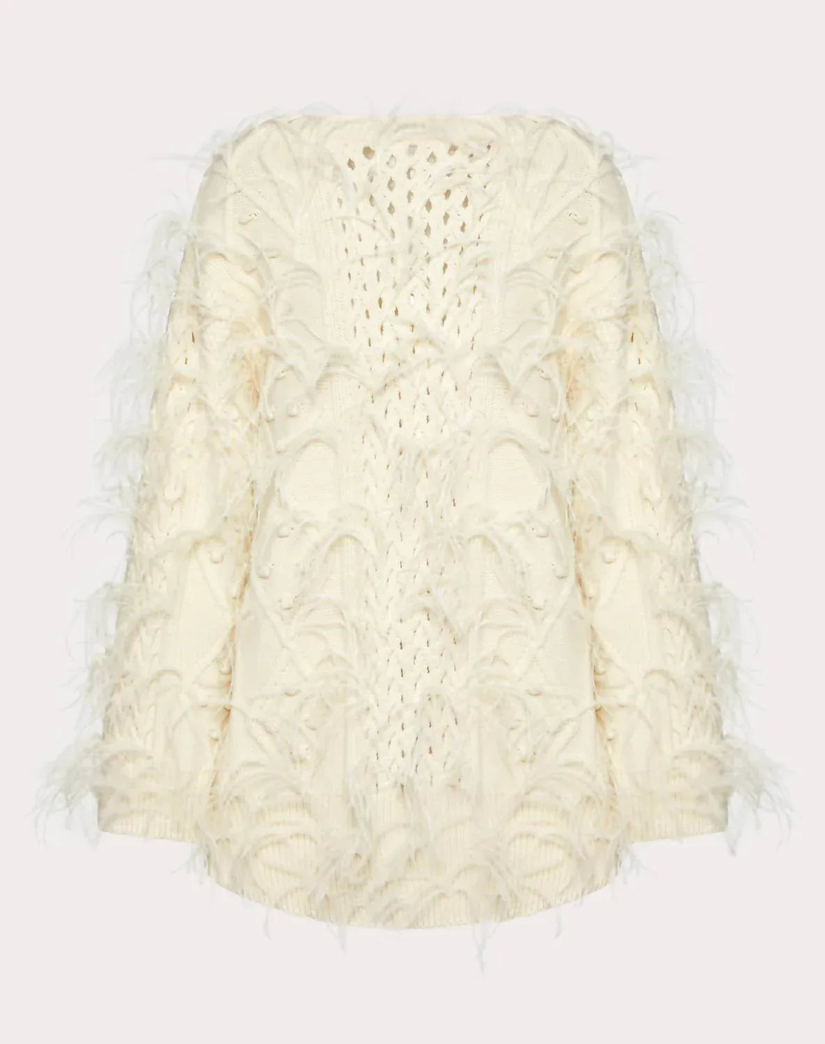 Bestickter Wollpullover