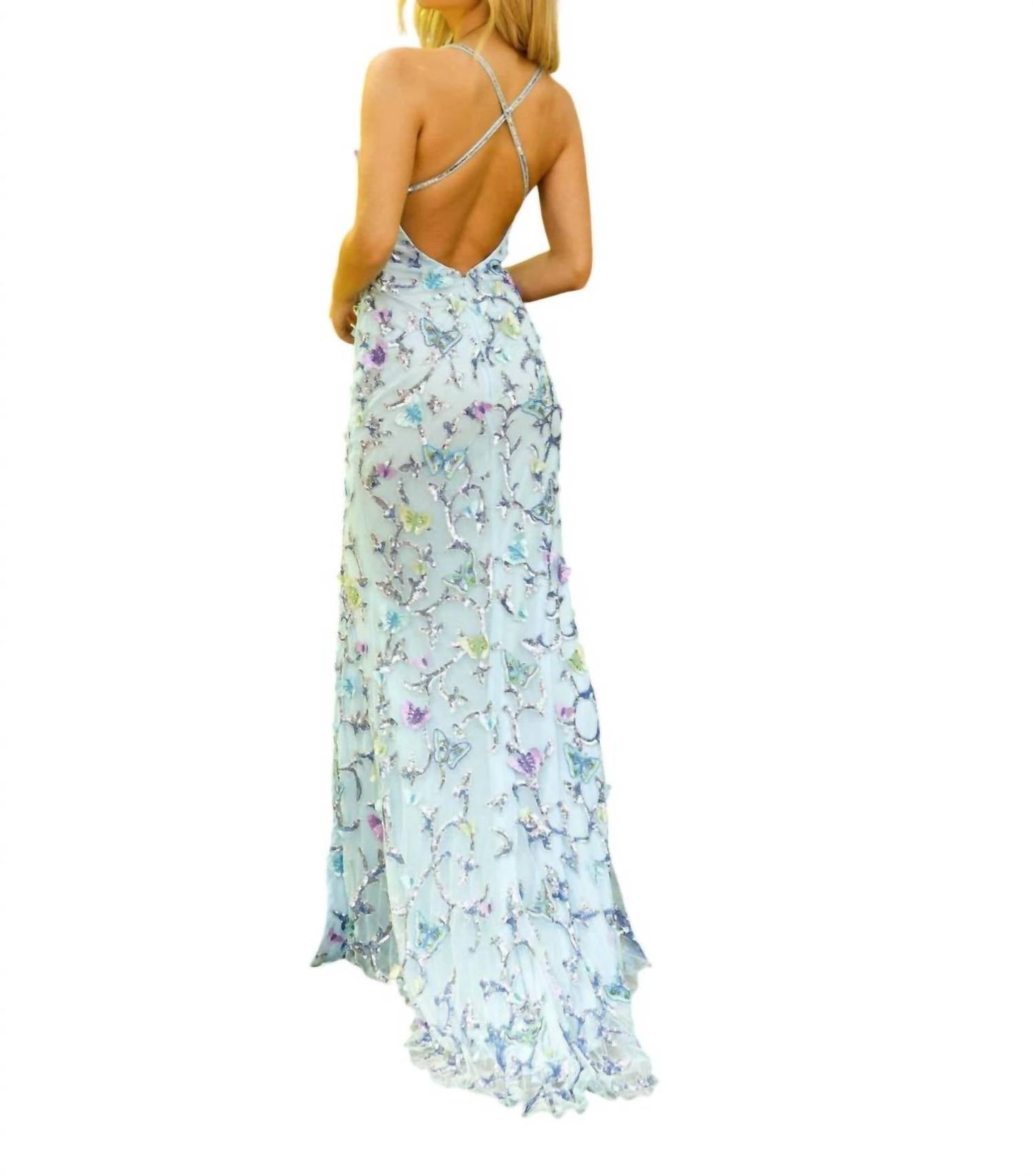 Perlenabendkleid