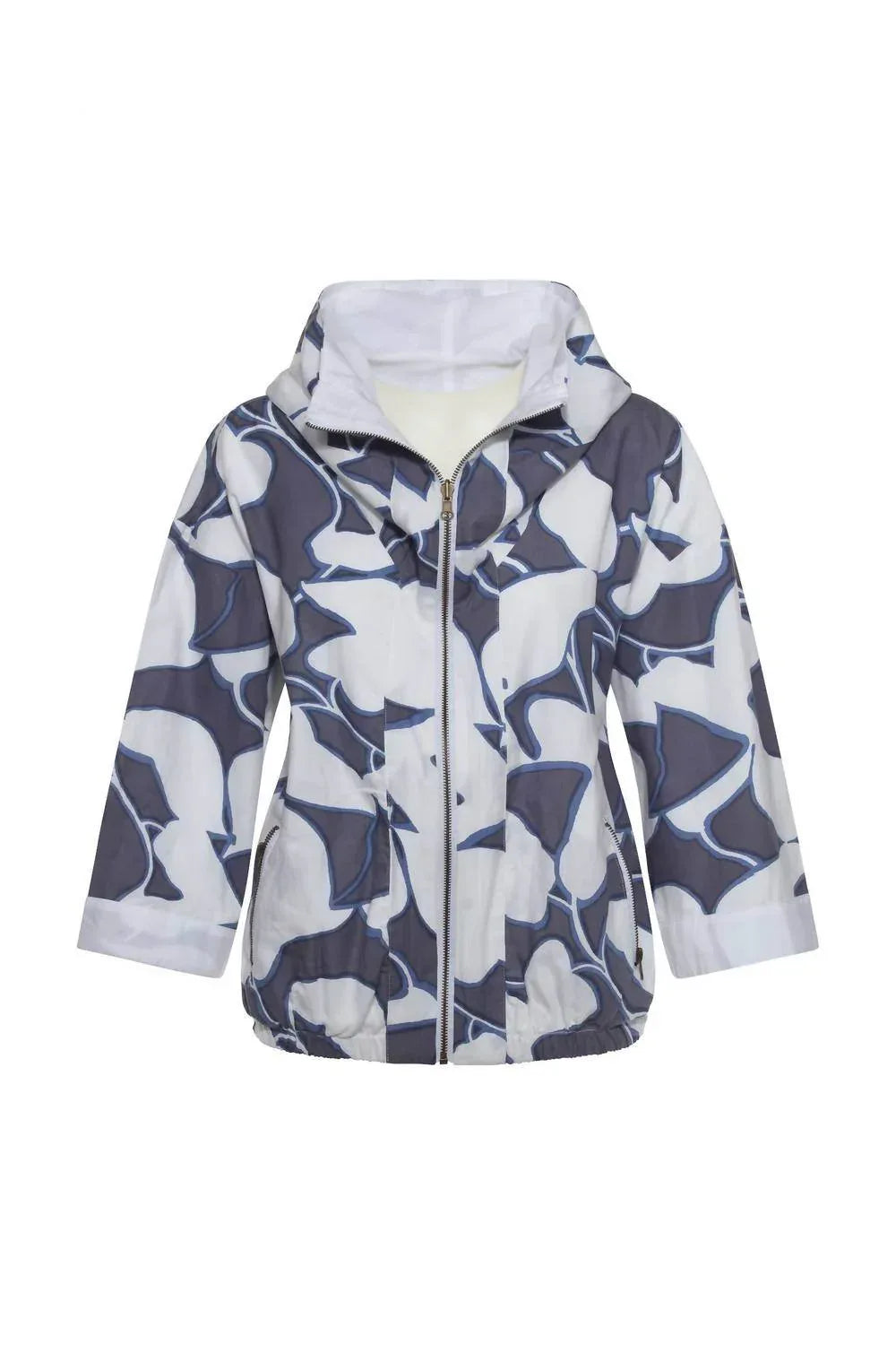 Women's Solid Reversible Jacket With Zipper