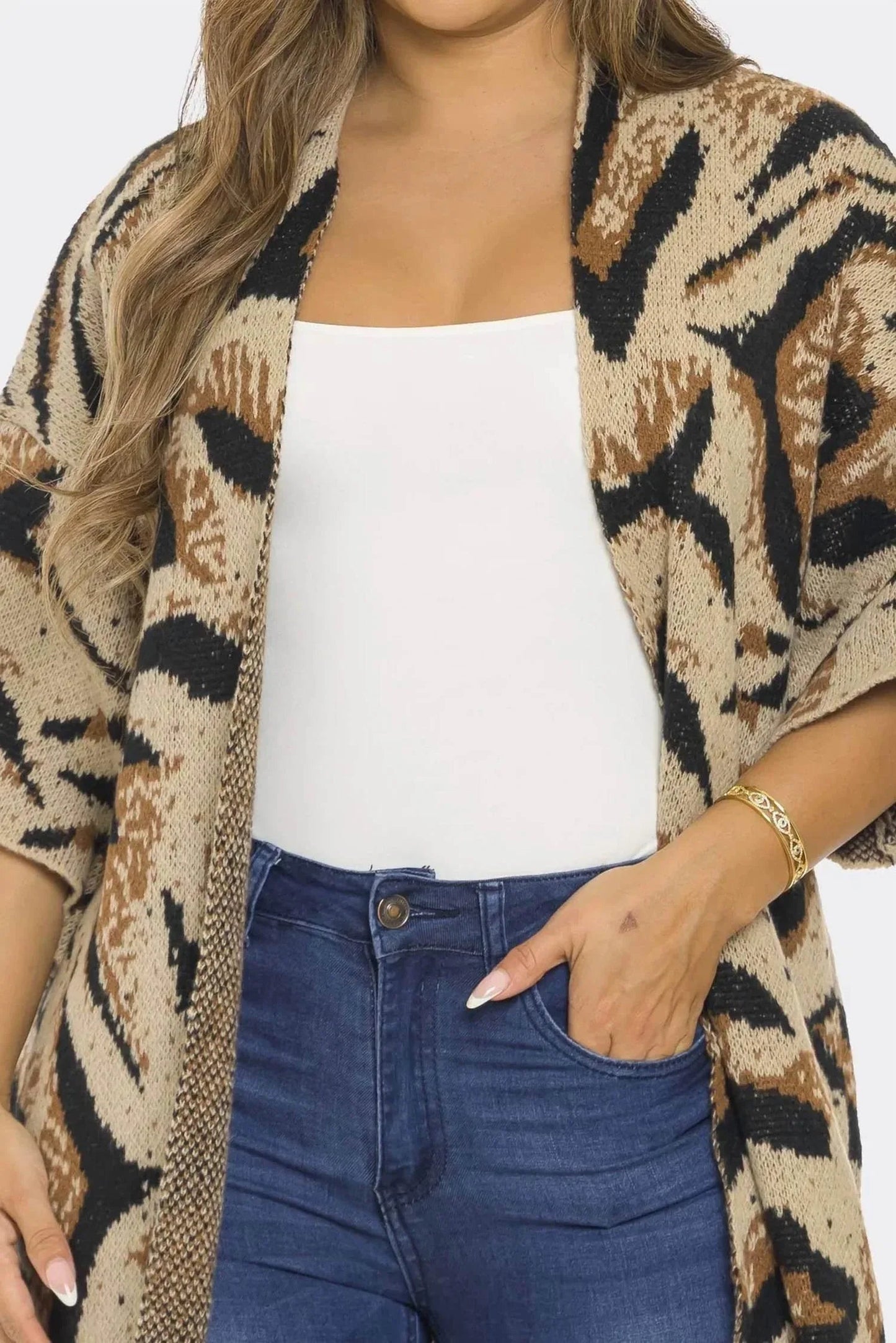 Printed Cardigan