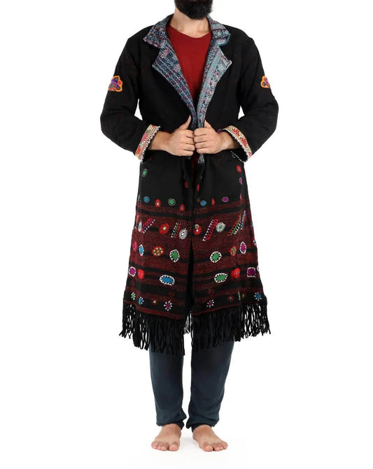Unisex-Mantel aus Merinowolle