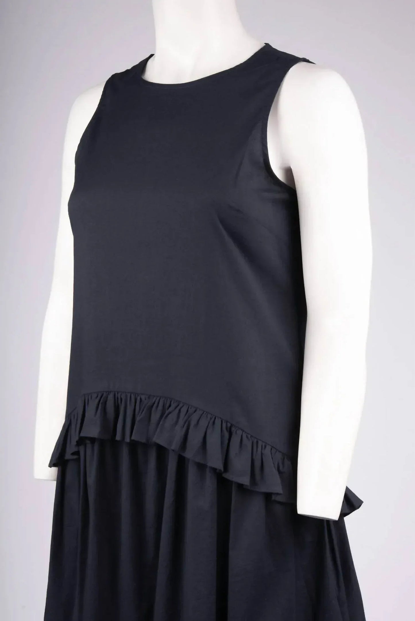 Sleeveless Knee Length Ruffle Dress