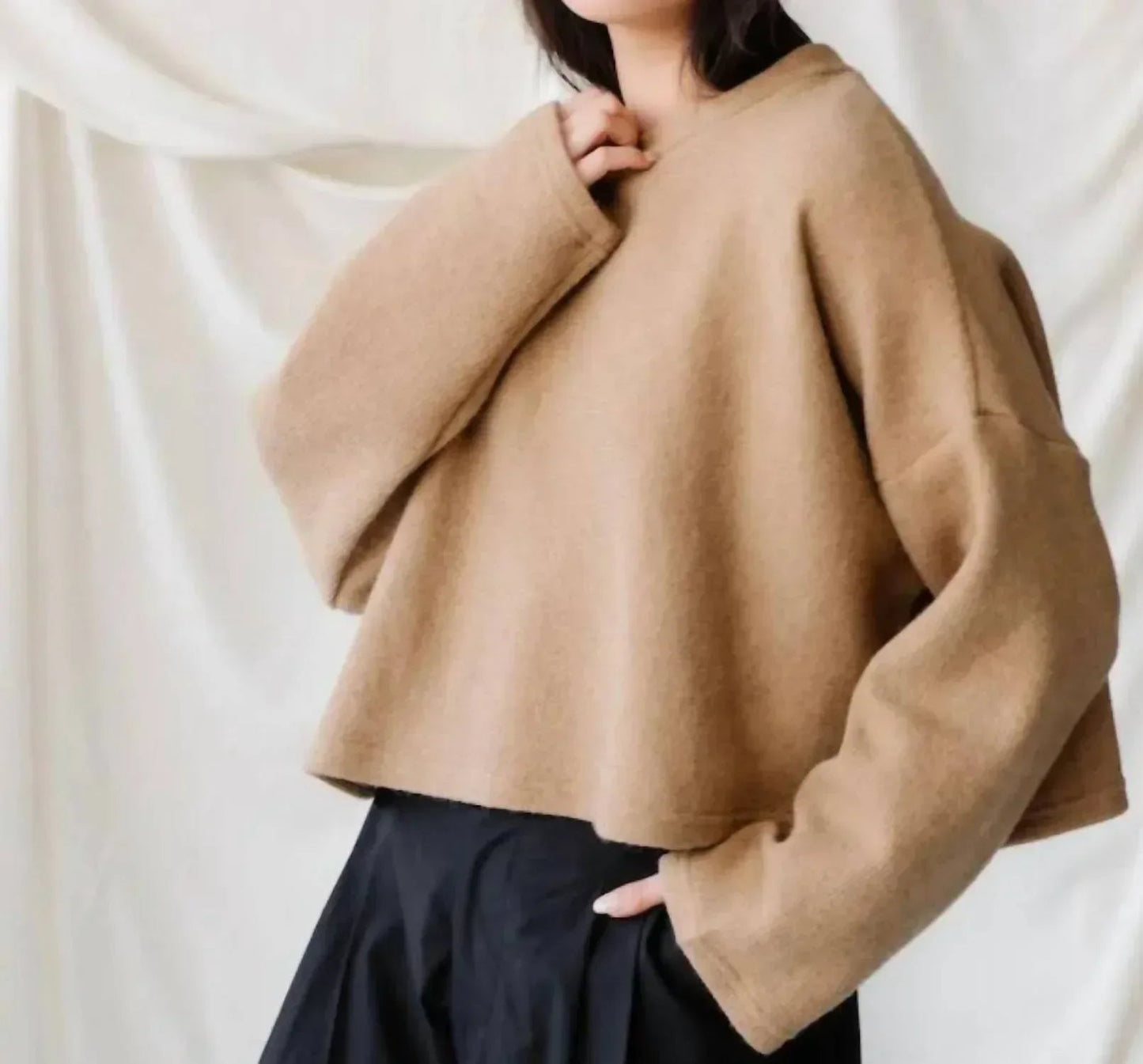 Cropped Crew Sweater