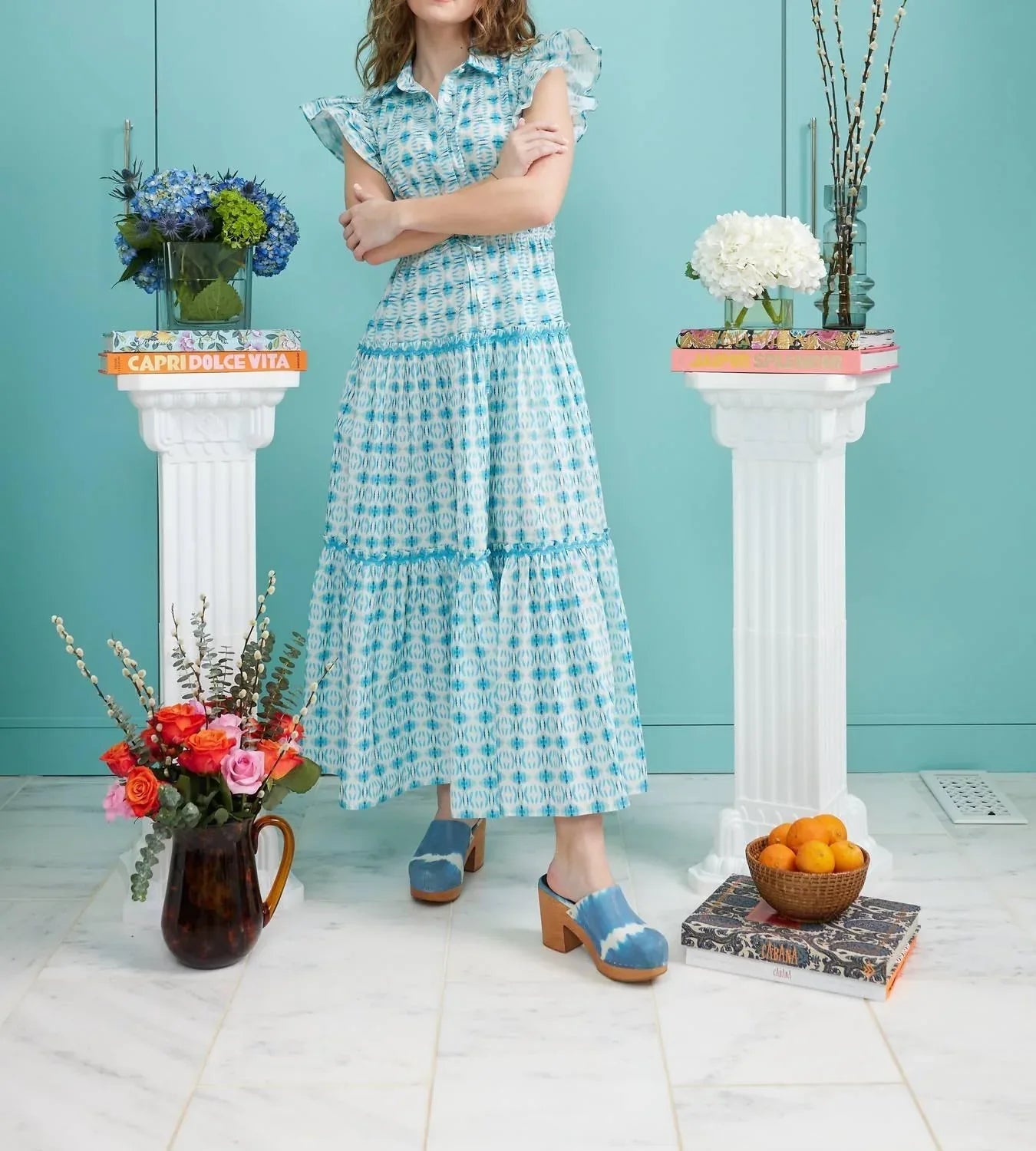 Flutter Sleeve Maxi Dress