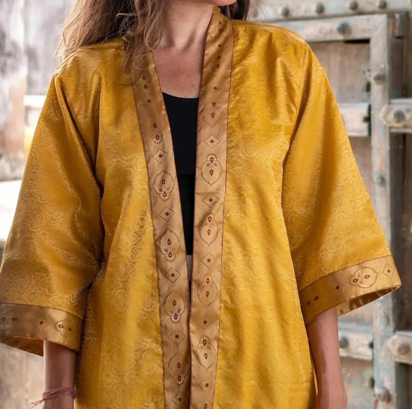 Silk Saree One Size Kimono