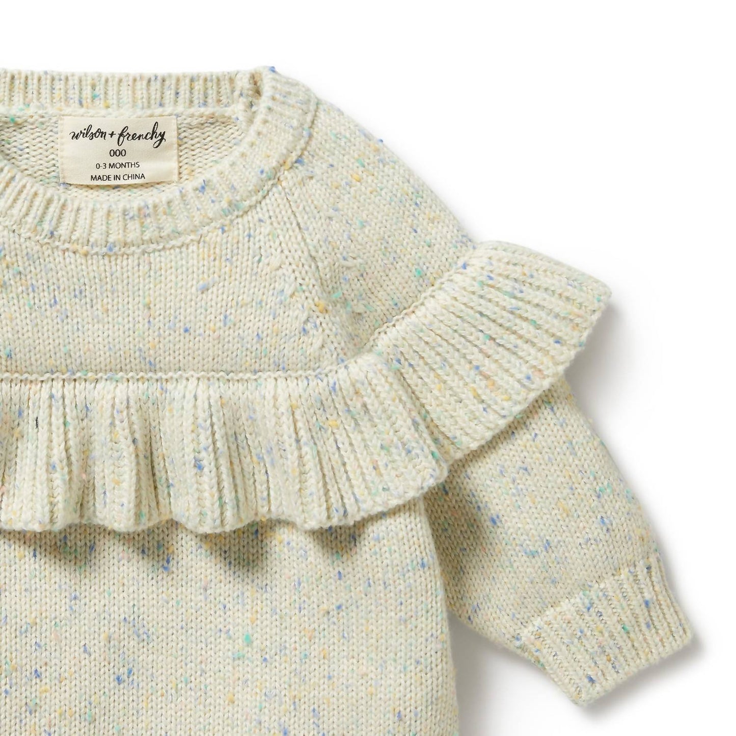 Gestrickter Rüschenpullover für Kinder