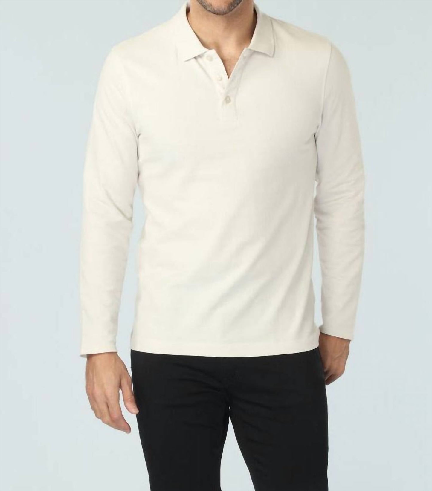 Knit Long Sleeve Polo