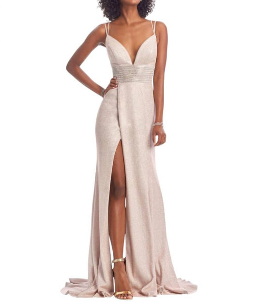 Deep V-neck Maxi Dress