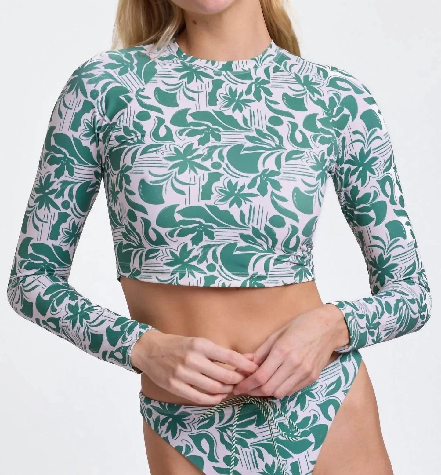 Moana Long Sleeved Crop Rashguard Top