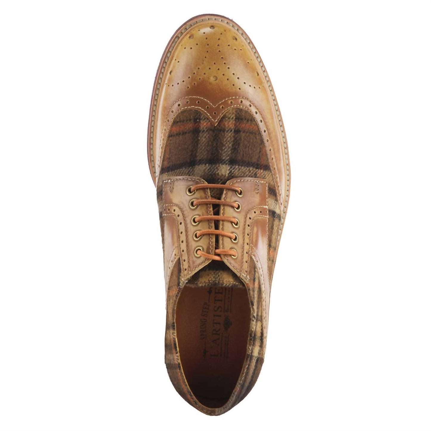Thavo Oxford-Schuh für Herren mit Karomuster