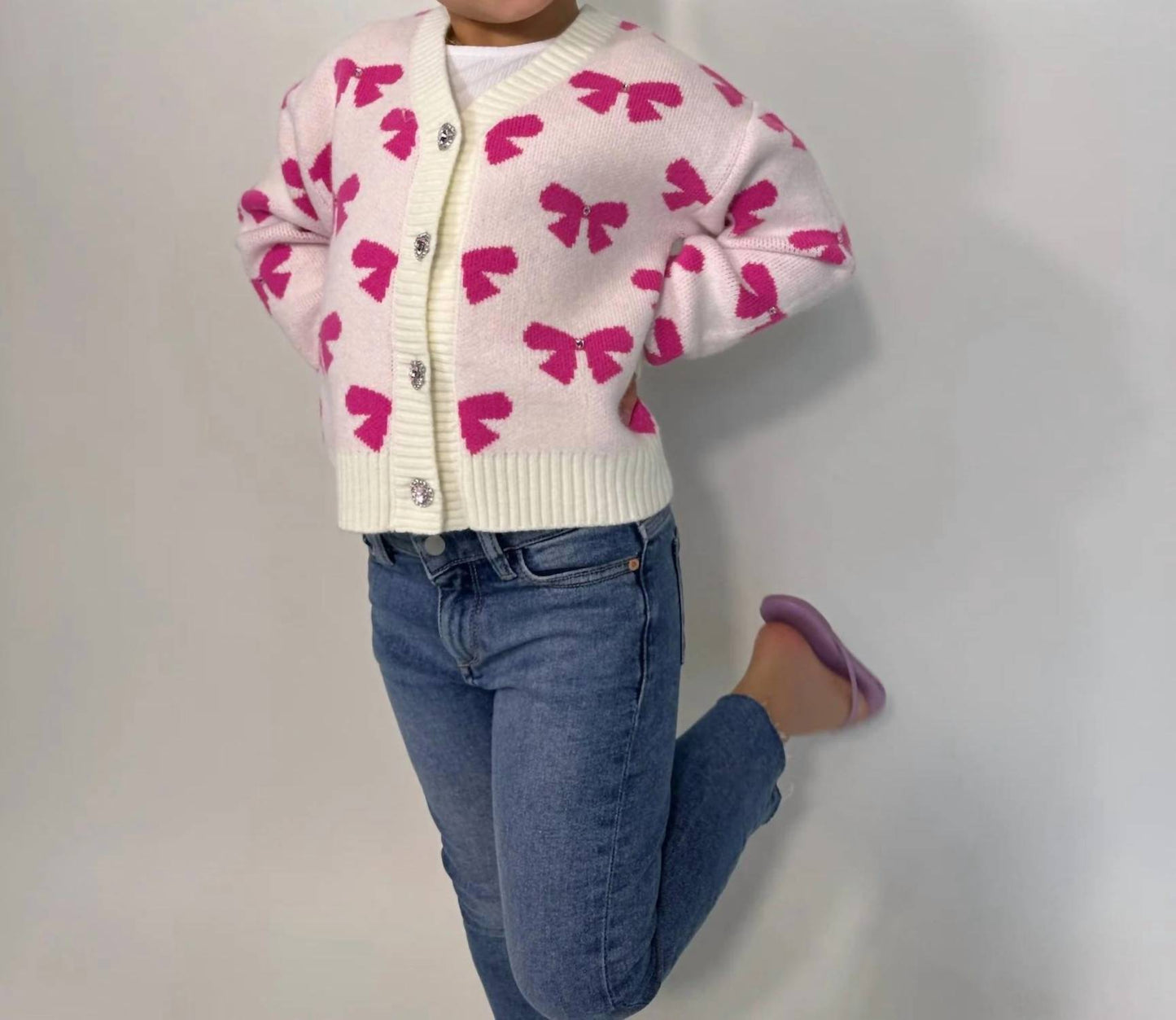 Maya Bow Cardigan Top