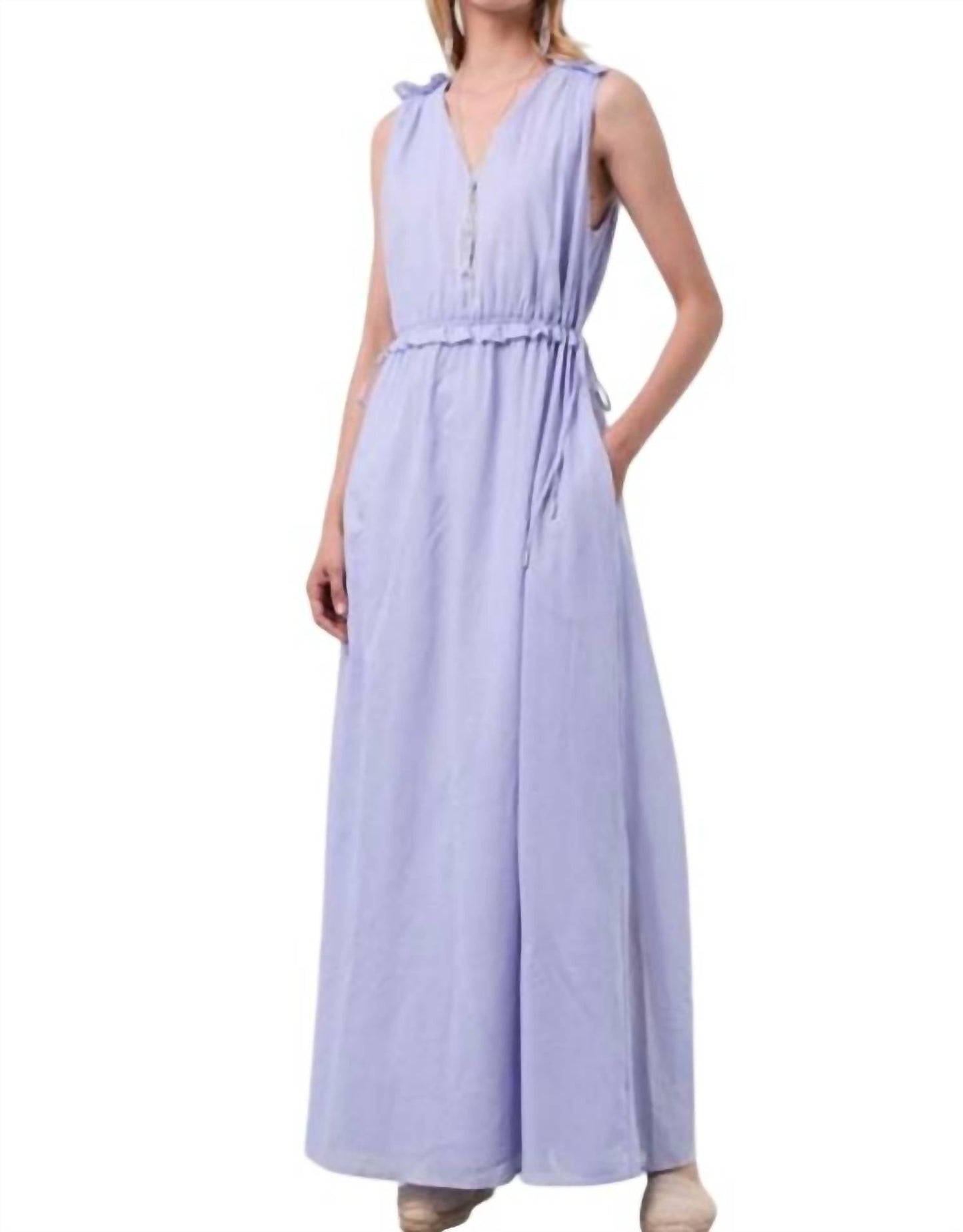 Langes ärmelloses Kleid