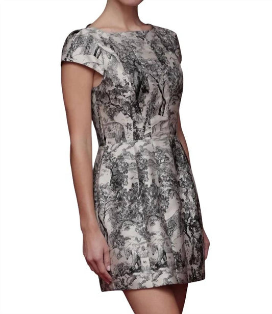 Mini-Kleid im Toile-Print