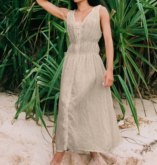 Women's Linen Button Down Dress